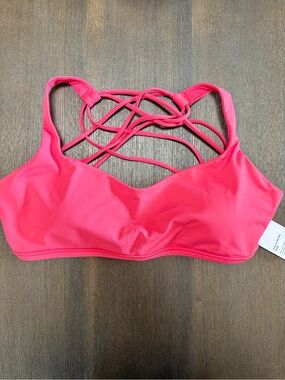 NWT Lululemon Free to be Wild Bra Hot Pink Size L